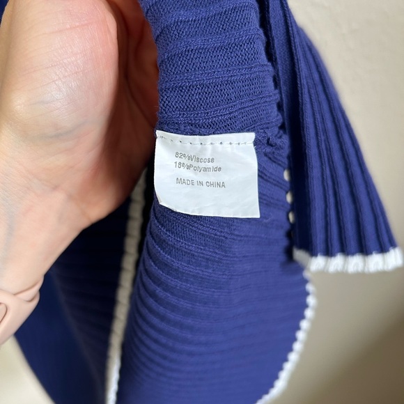 MEROKEETY Women's Summer Ribbed Knit Midi Dresses Short Sleeve V Neck Button - Picture 5 of 5